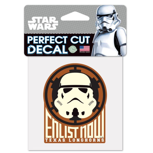 Texas Longhorns / Star Wars Storm Trooper Perfect Cut Color Decal 4" x 4"