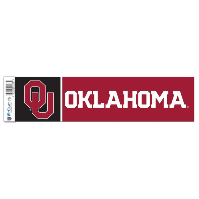 Tira de parachoques de los Oklahoma Sooners de 3" x 12"