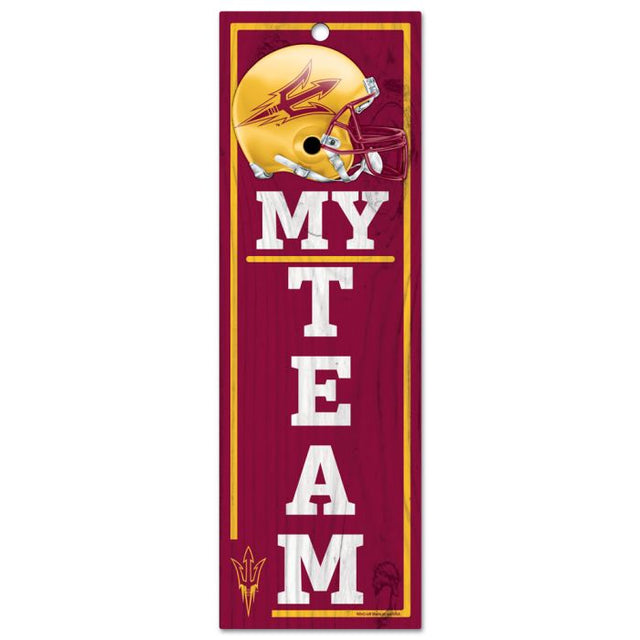 Arizona State Sun Devils Wood Sign 4" x 13"