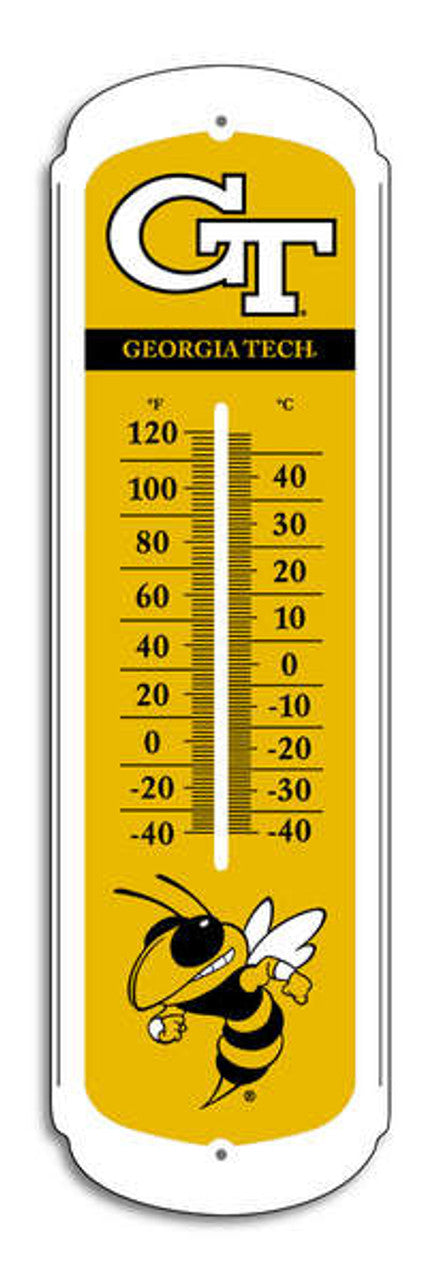 Termómetro para exteriores de Georgia Tech Yellow Jackets - 27" CO