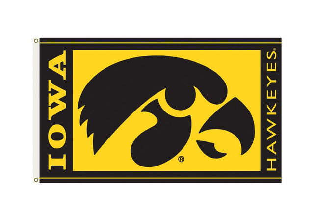 Bandera de los Iowa Hawkeyes de 3 x 5 pulgadas