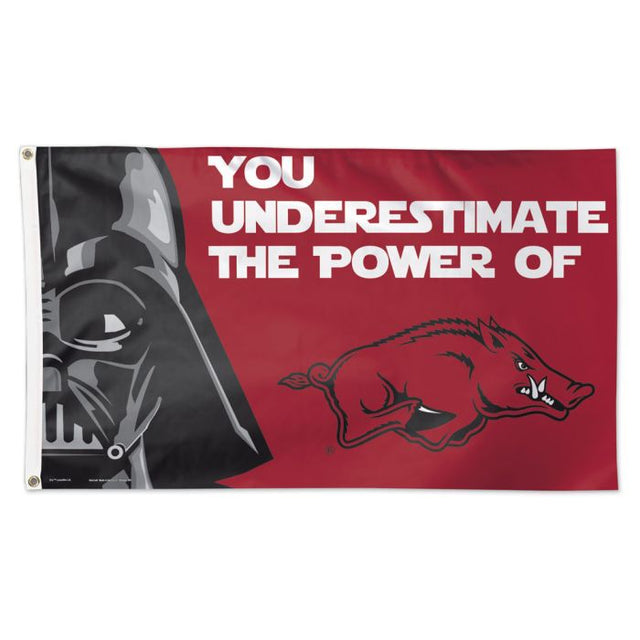 Bandera de Darth Vader de Star Wars / Arkansas Razorbacks - Deluxe 3' X 5'