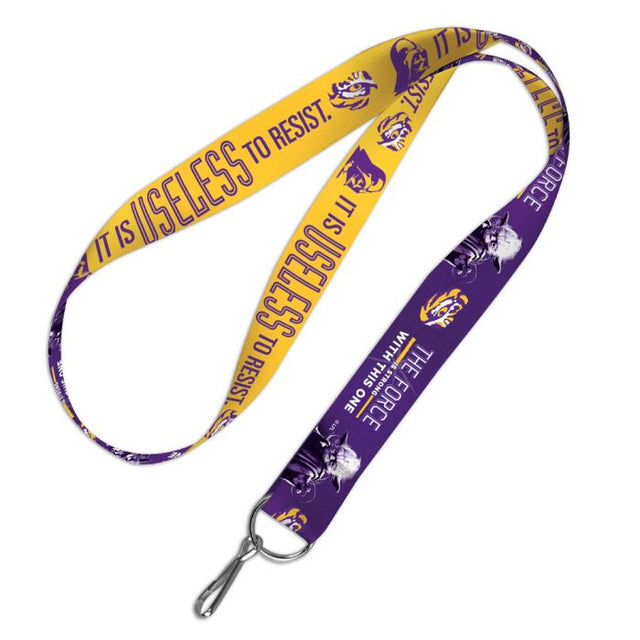 LSU Tigers / Star Wars Darth Vader &amp; Yoda Lanyard 1"