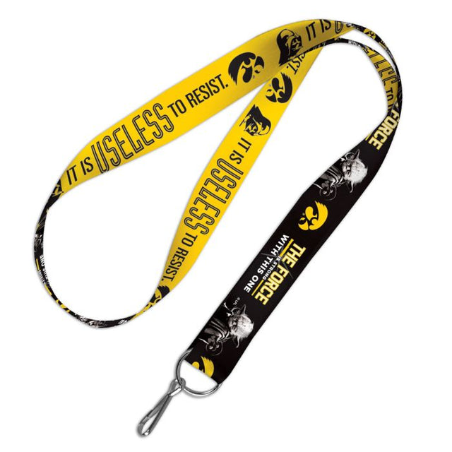 Iowa Hawkeyes / Star Wars Darth Vader &amp; Yoda Lanyard 1"