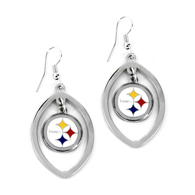 Pittsburgh Steelers Football Cutout Earring -ER-637-12