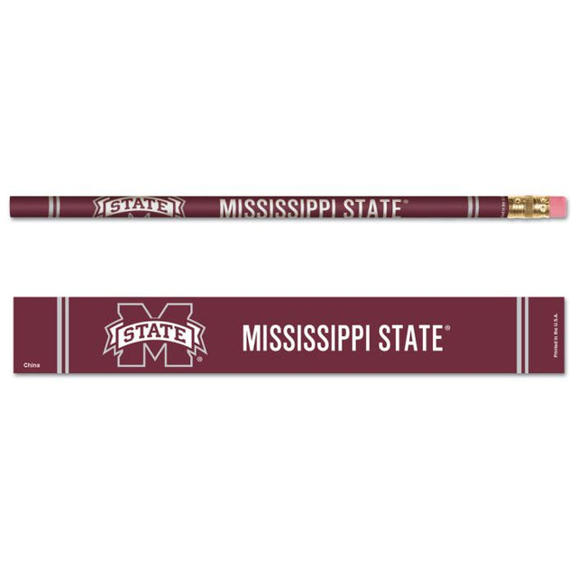 Paquete de 6 lápices de Mississippi State Bulldogs