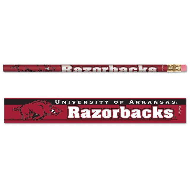 Paquete de 6 lápices de Arkansas Razorbacks