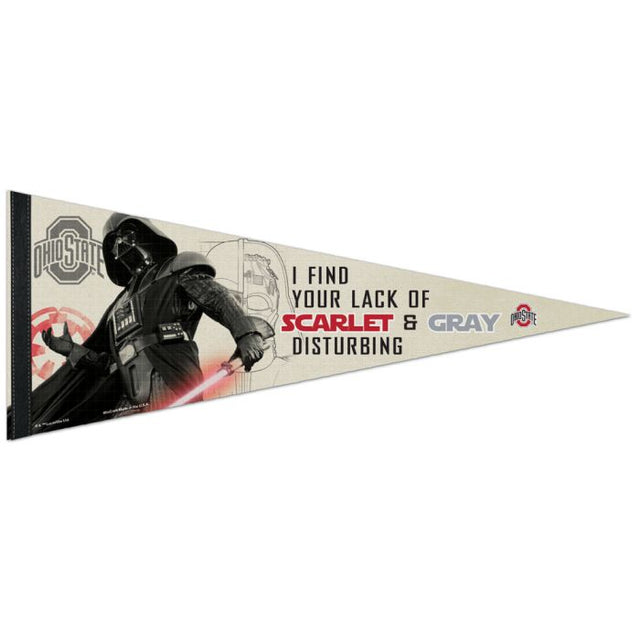 Banderín premium de Darth Vader de Star Wars de Ohio State Buckeyes, 12" x 30"