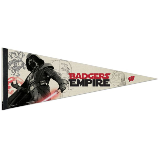 Banderín premium de los Wisconsin Badgers / Star Wars Darth Vader de 12" x 30"