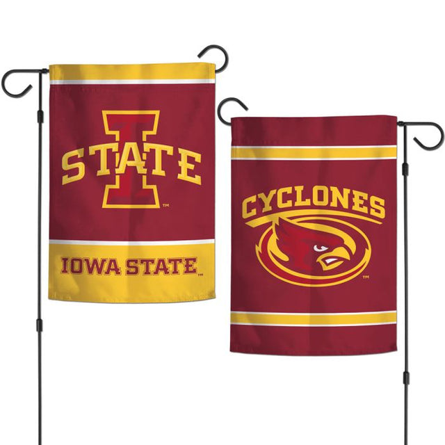 Banderas de jardín de Iowa State Cyclones de 2 lados, 12,5" x 18"