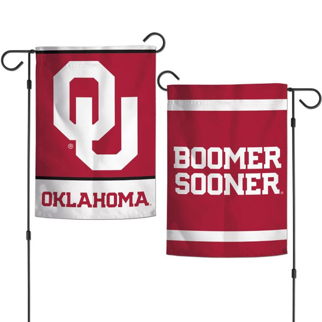 Banderas de jardín de los Oklahoma Sooners, de 2 lados, 12,5" x 18"