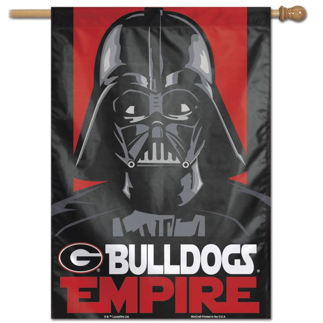 Bandera vertical de Georgia Bulldogs / Star Wars DARTH VADER de 28" x 40"