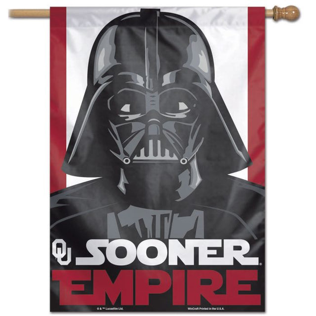 Bandera vertical de los Oklahoma Sooners / Star Wars VADER de 28" x 40"