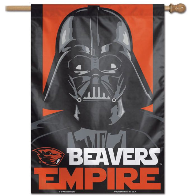 Bandera vertical de los Oregon State Beavers / Star Wars VADER de 28" x 40"