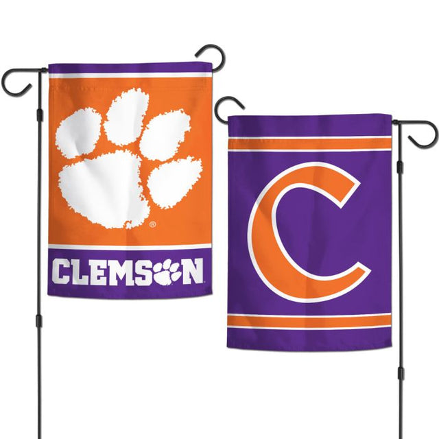 Banderas de jardín de los Clemson Tigers, de 2 lados, 12,5" x 18"