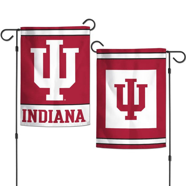 Banderas de jardín de Indiana Hoosiers de 2 lados, 12,5" x 18"