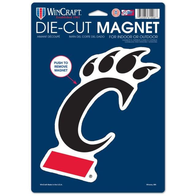 Imán troquelado con el logotipo de los Cincinnati Bearcats, 6,25" x 9"