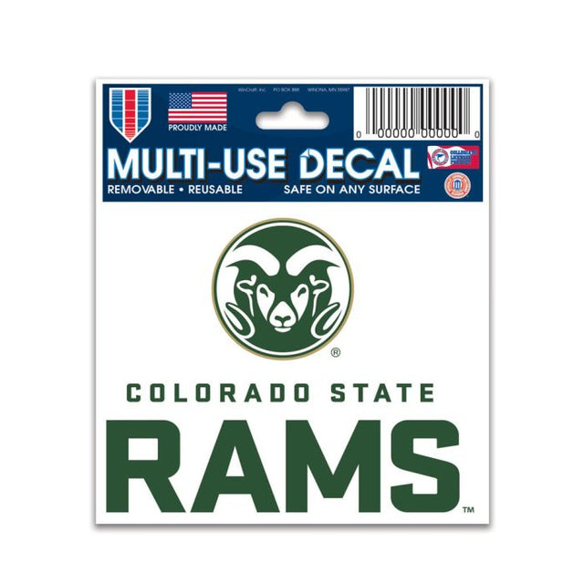 Calcomanía multiusos de Colorado State Rams de 3" x 4"