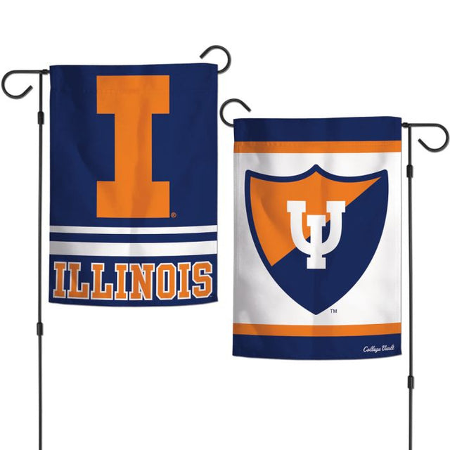 Illinois Fighting Illini /College Vault Garden Flags 2 sided 12.5" x 18"