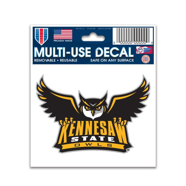 Calcomanía multiusos de los Kennesaw State Owls de 3" x 4"