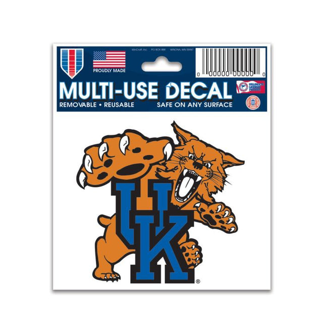 Calcomanía multiusos con el logotipo secundario de Kentucky Wildcats, 3" x 4"