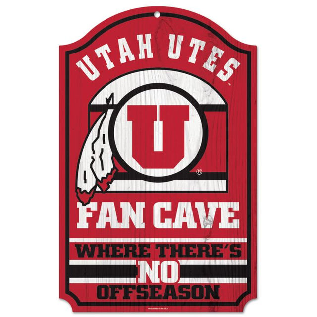 Utah Utes Wood Sign 11" x 17" 1/4" thick