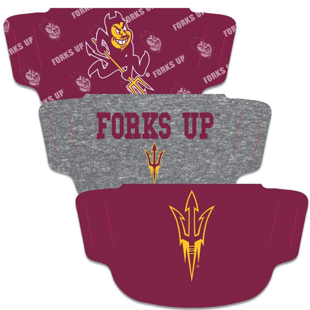 Paquete de 3 mascarillas para fanáticos de los Arizona State Sun Devils