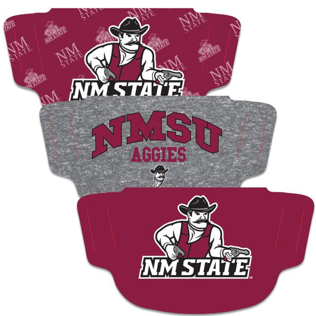 New Mexico State Aggies Fan Mask Face Cover 3 Pack