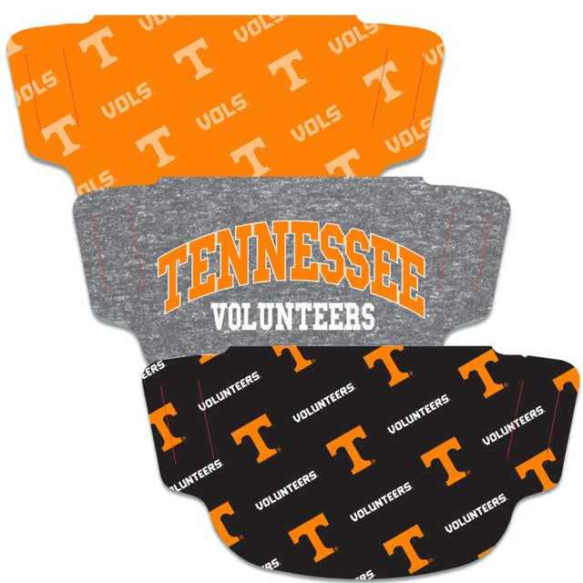 Tennessee Volunteers Fan Mask Face Cover 3 Pack