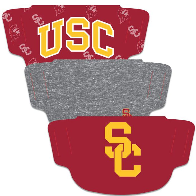 Paquete de 3 mascarillas para fanáticos de los Trojans de la USC