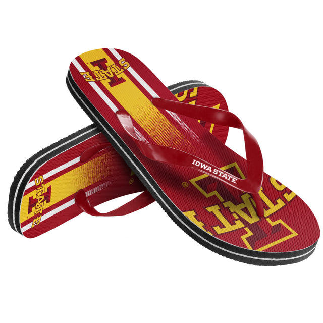 Chanclas unisex con logotipo grande y degradado de Iowa State Cyclones (1 par) - L