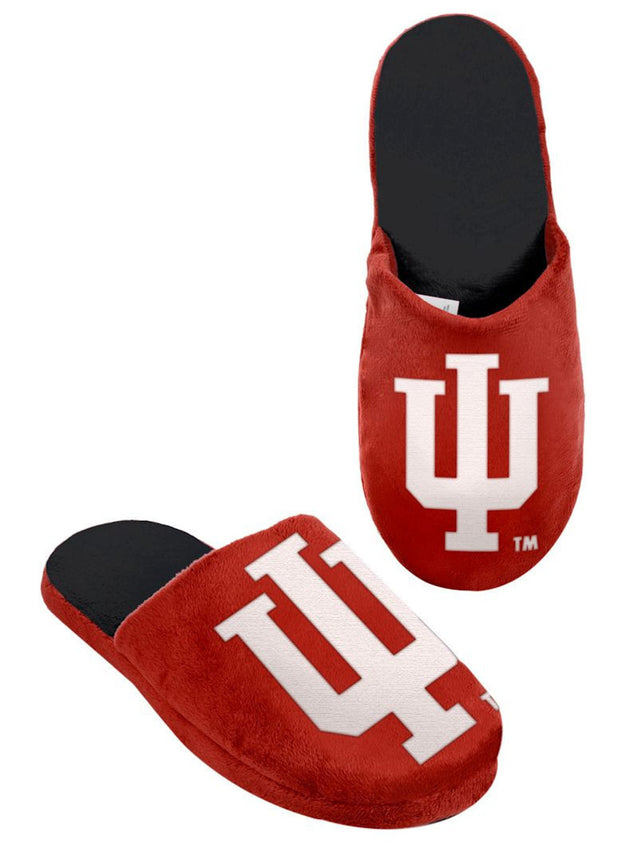 Pantuflas de los Indiana Hoosiers para hombre con logotipo grande (1 par) - XL