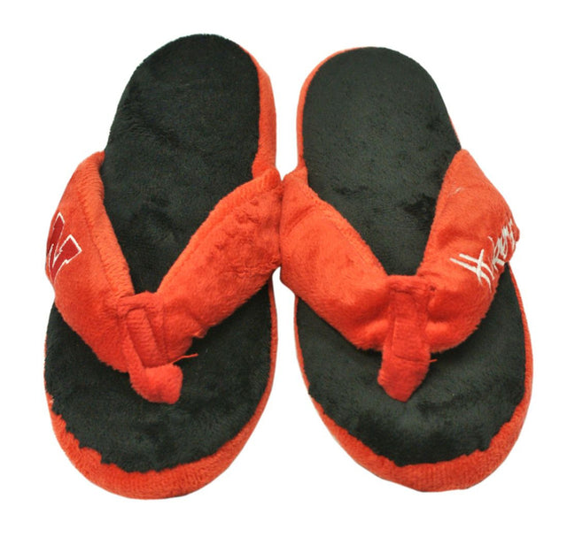 Pantuflas Nebraska Cornhuskers - Chanclas para mujer (1 par) - L CO