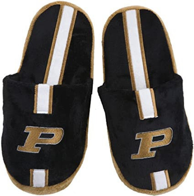 Pantuflas Purdue Boilermakers a rayas para hombre (1 par) - XL