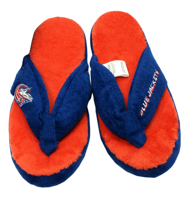 Pantuflas Columbus Blue Jackets - Chanclas tipo chancla para mujer (1 par) - XL