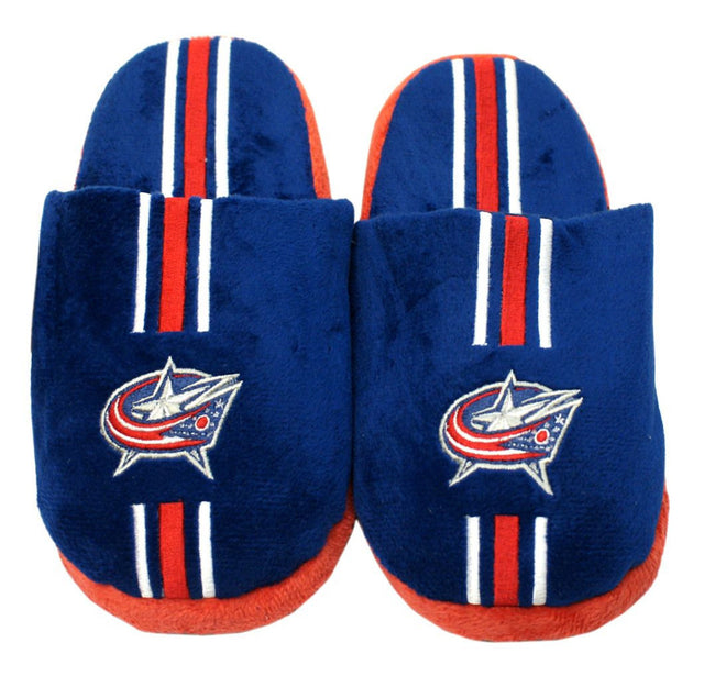 Columbus Blue Jackets Slipper - Youth 8-16 Size 7-8 Stripe - (1 Pair) - XL