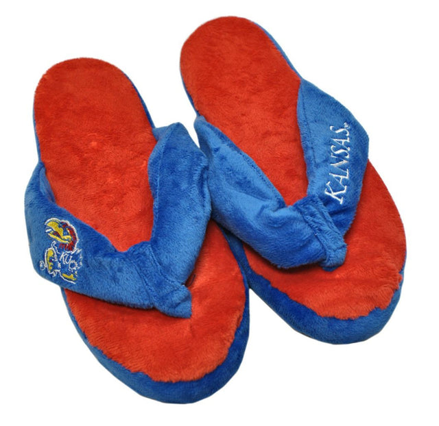 Chanclas tipo chanclas para mujer de Kansas Jayhawks (1 par) - XL