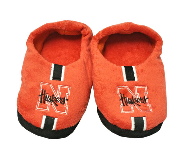 Pantuflas de los Nebraska Cornhuskers, para jóvenes, talla 4-7, 13-1, rayas (1 par), XL