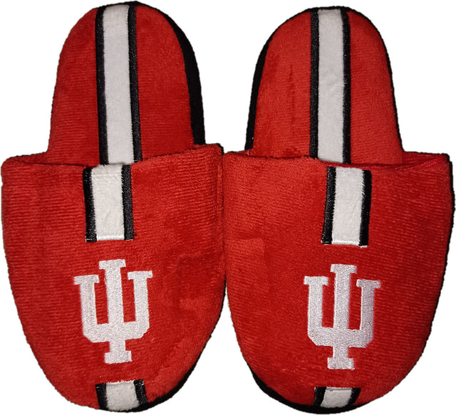 Pantuflas Indiana Hoosiers, para jóvenes, talla 7-8, rayas (1 par), talla XL