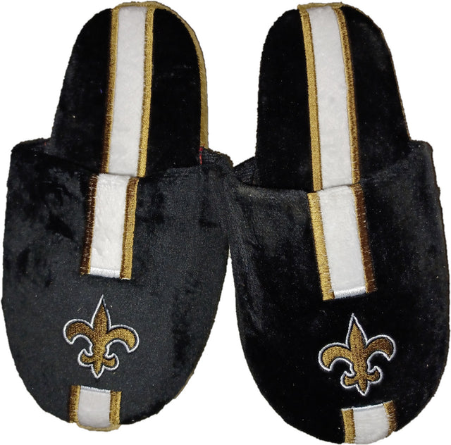 Pantuflas de los New Orleans Saints, para jóvenes, talla 8 a 16, rayas, talla 7 a 8 (1 par), XL