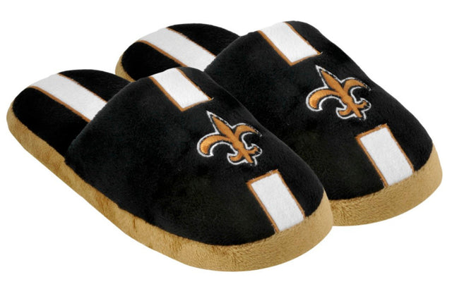 Pantuflas de los New Orleans Saints a rayas para hombre (1 par) - XL