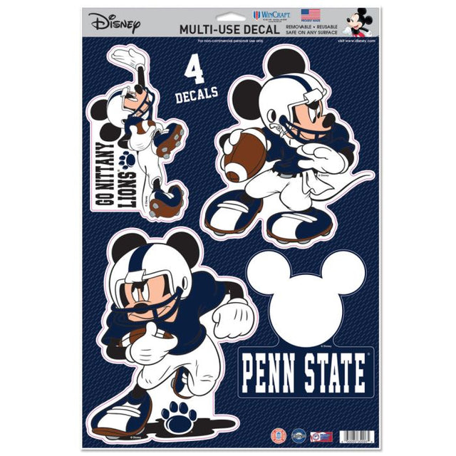 Calcomanía multiusos de fútbol americano de Mickey Mouse de Disney / Penn State Nittany Lions, 11" x 17"