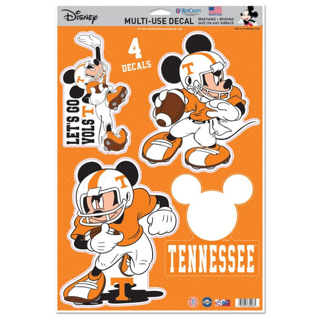 Tennessee Volunteers / Disney mickey mouse football Multi-Use Decal 11" x 17"