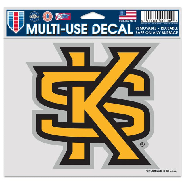 Kennesaw State Owls Multi-Use Decal -Clear Bckrgd 5" x 6"