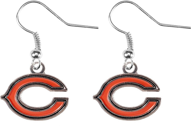 Pendientes colgantes con el logotipo de los Chicago Bears -ER-015-16