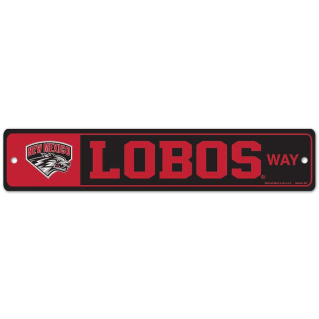 新墨西哥州 Lobos 街道/区域标志 3.75 英寸 x 19 英寸