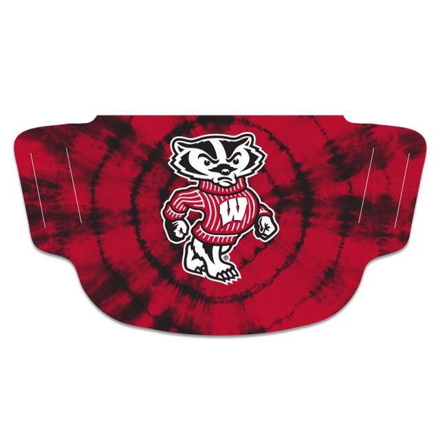 Mascarillas faciales con efecto teñido anudado de Wisconsin Badgers 10 Fan