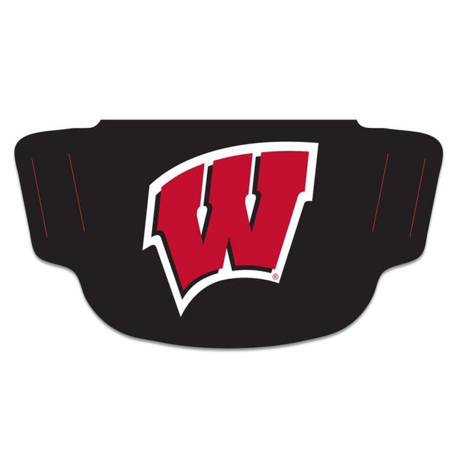 Cubrebocas con máscara negra para fanáticos de Wisconsin Badgers