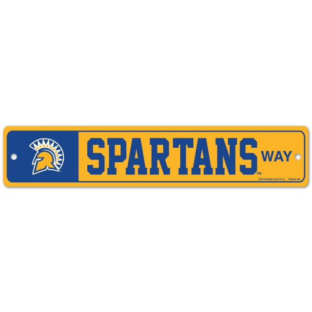 San Jose State Spartans Street / Zone Sign 3.75" x 19"