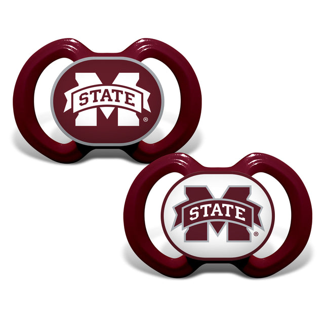 Paquete de 2 chupetes de Mississippi State Bulldogs